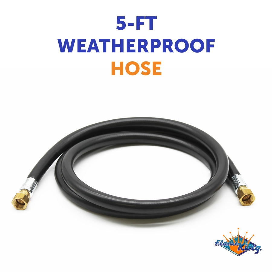 Flame King RV Slide Out Thermo Rubber Hose Assembly, 60 Inch, 3/8 Inch ID, Female To Female - 100159-60