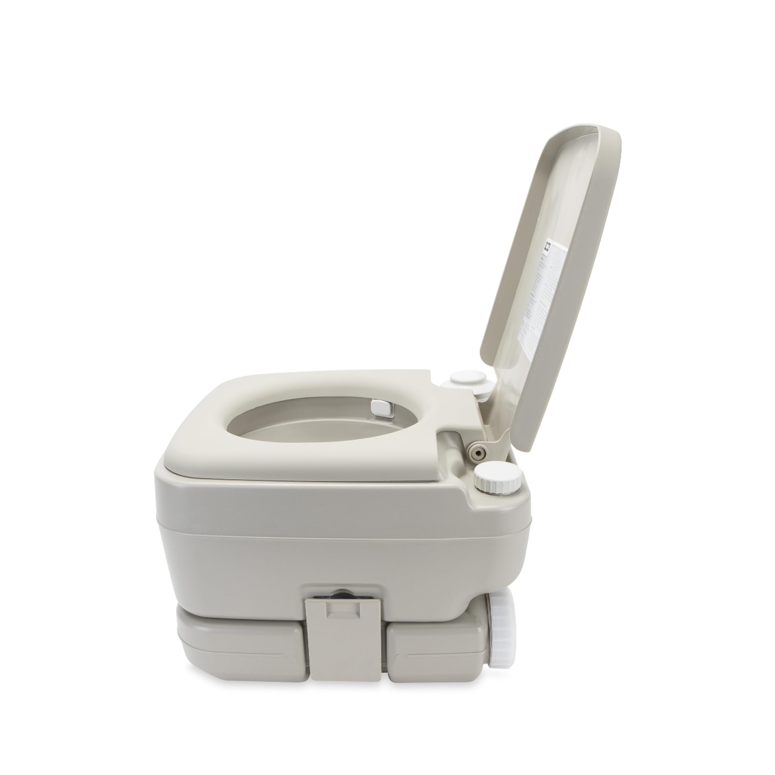 2.6-Gallon Camco Portable Toilet - Features Detachable Holding Tank w/Sealing Slide Valve & Bellow-Type Flush - Easy Transport w/Compact Lightweight Design & Carry Handle - Gray (41531)