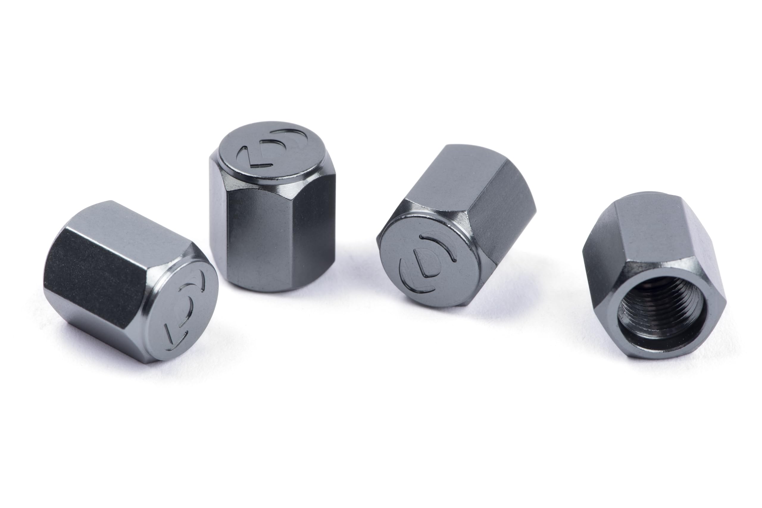Dinan Valve Stem Caps D757-0008 Gunmetal Set of 4