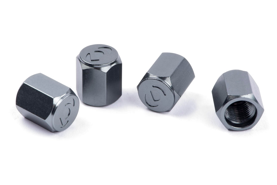 Dinan Valve Stem Caps D757-0008 Gunmetal Set of 4