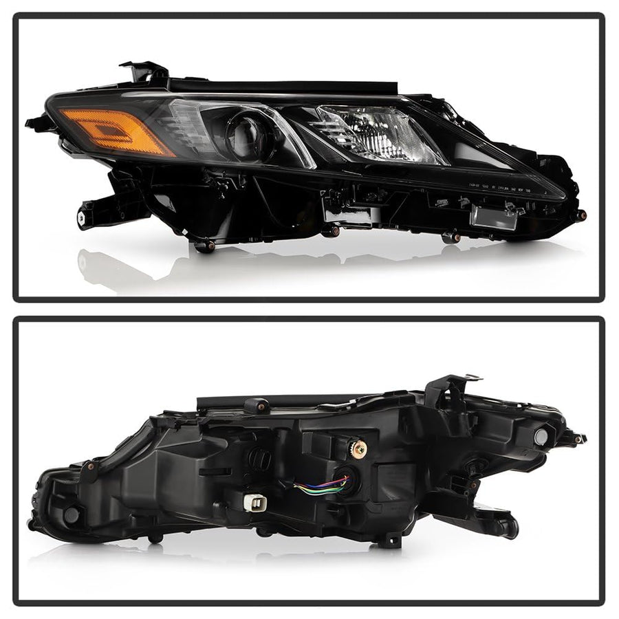 Toyota Camry 21-23 SE XSE Halogen Headlight - Low Beam-LED ; High Beam-LED ; Signal-7444NA(Included) - OE Black Right Spyder (OE)