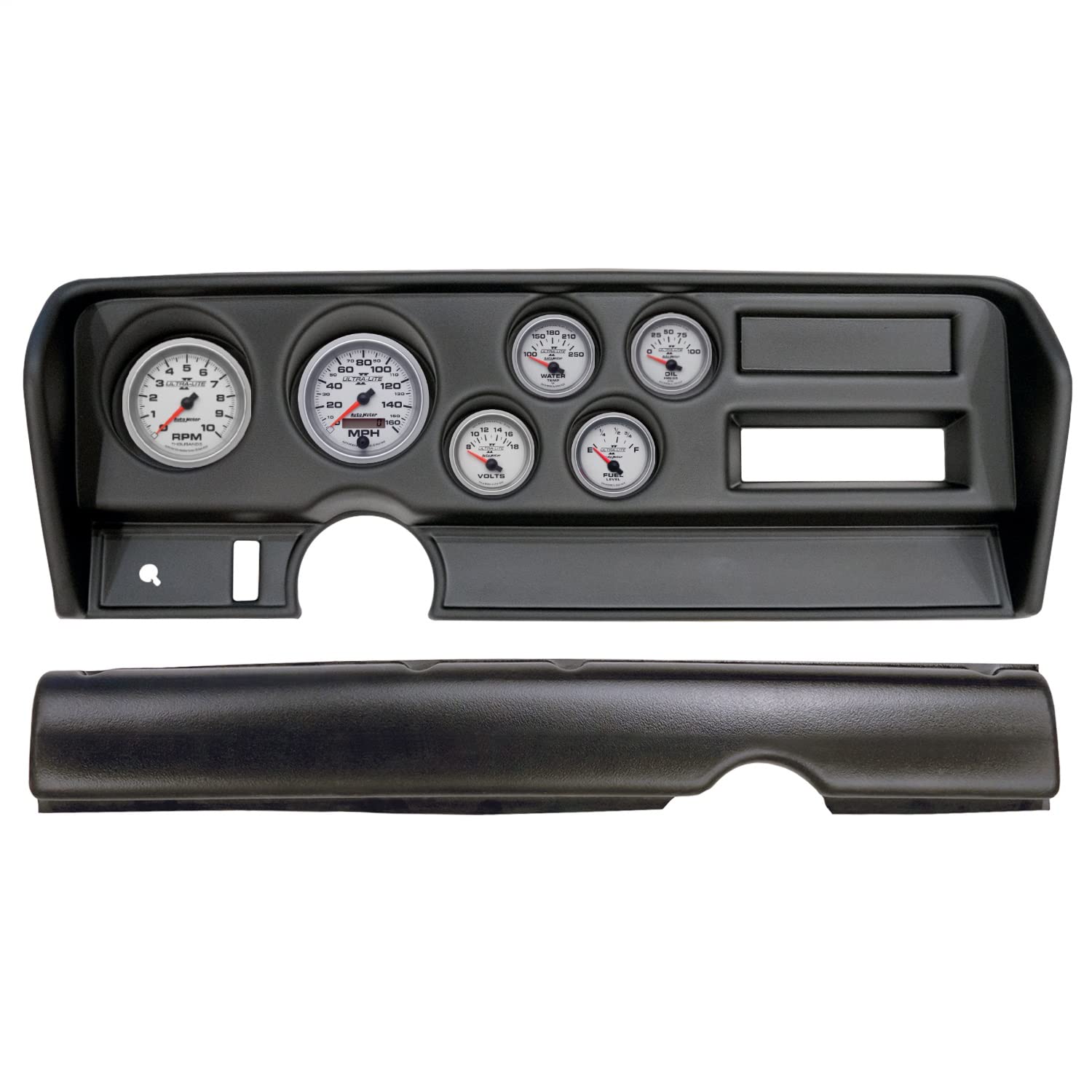 AutoMeter Dash Kit Direct Fit, (3 3/8" X2, 2 1/16" X4), Pontiac GTO No Ac 70-72, Ultra-Lite Ii (2914-14)