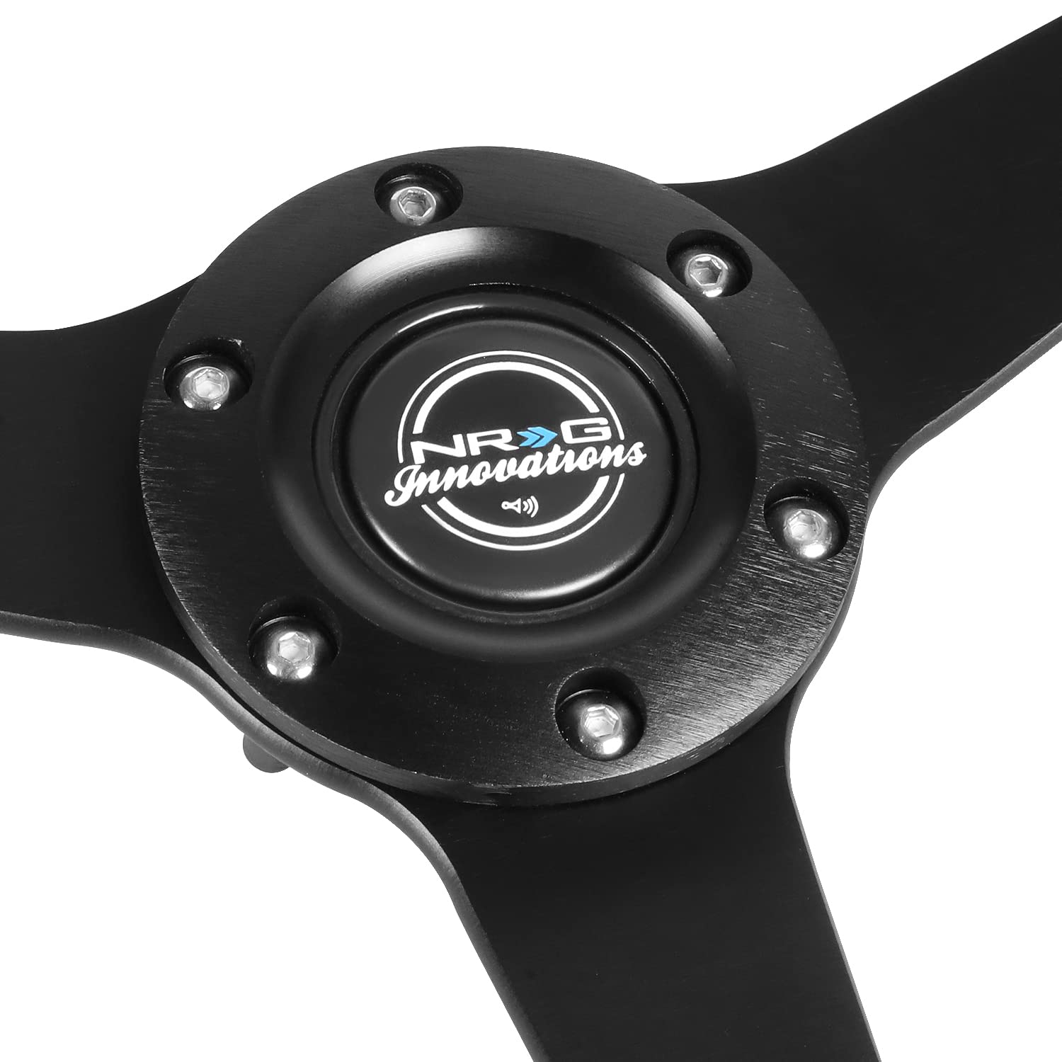 RST-037MB-SA NRG Innovations 1" Deep Dish 3-Spoke Steering Wheel with Horn Button,6 X 70mm Bolt Pattern, Matte Black