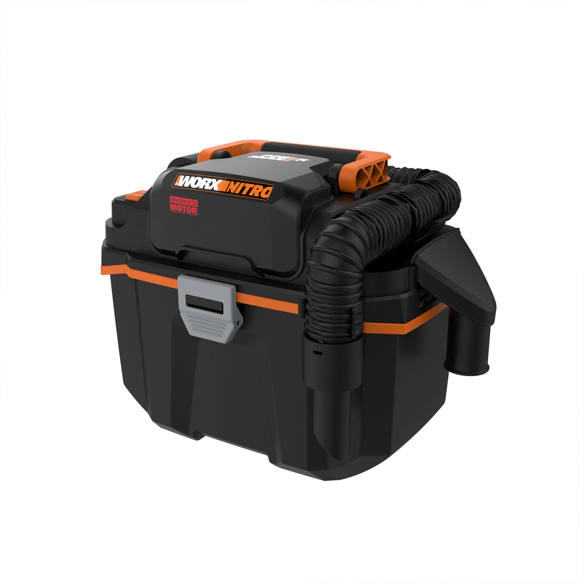WORX 20V Nitro WX031L.9 2.1 Gal Cordless Wet/Dry Vacuum (Tool Only), Black, Orange