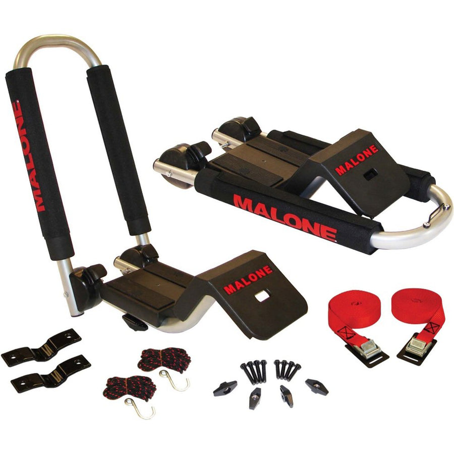 Folding Malone Downloader J-Style Universal Car Rack Kayak Carrier with Bow and Stern Lines