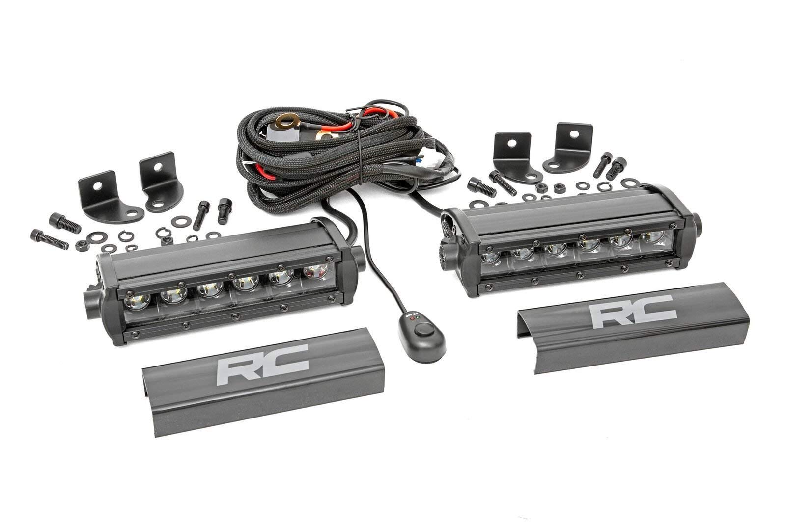 Black Series Rough Country 6" Single Row CREE LED Light Bars | Pair - 70706BL