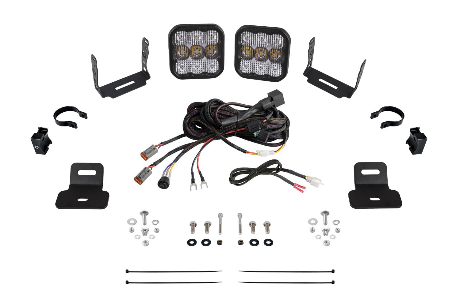 Stage Series Diode Dynamics A-Pillar Pod Kit compatible with Can-Am Maverick X3 2017-2025, SS5 Sport White Combo