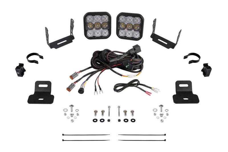 Stage Series Diode Dynamics A-Pillar Pod Kit compatible with Can-Am Maverick X3 2017-2025, SS5 Sport White Combo