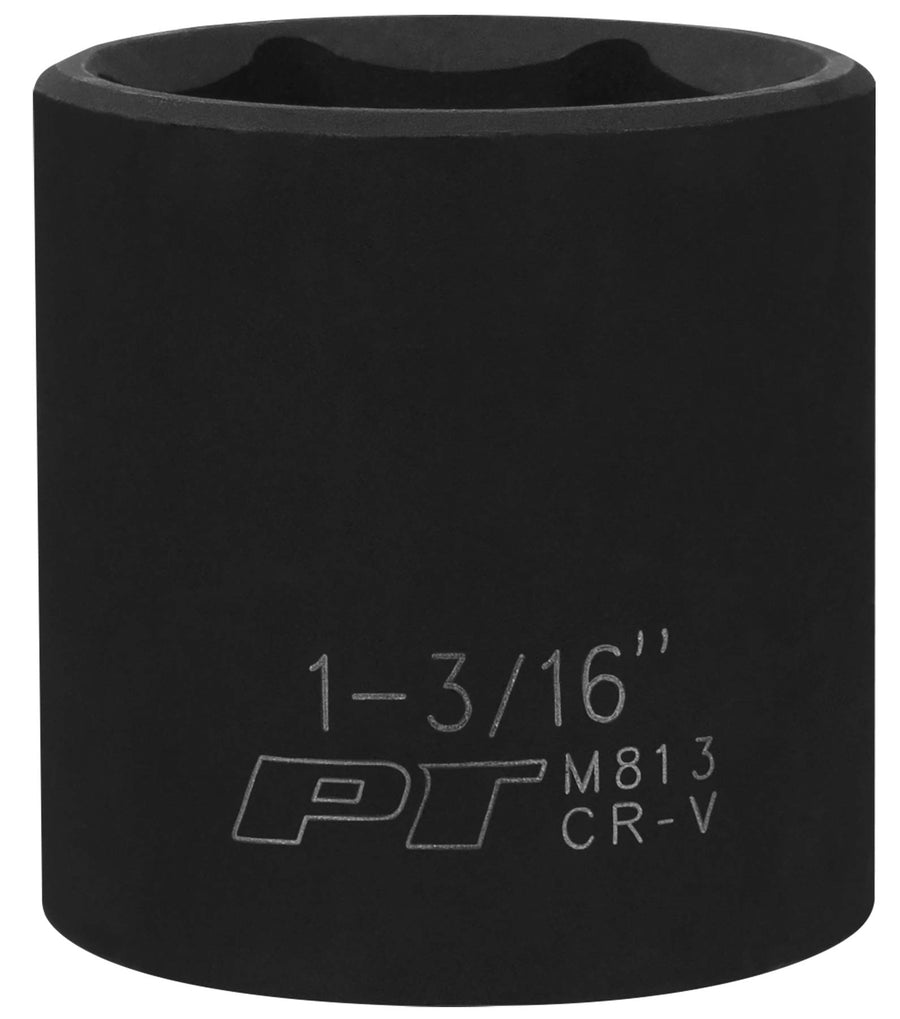 1/2 Drive Performance Tool M813 1-3/16 6-Point Impact Socket - Heavy-Duty Socket for High-Torque Applications and Industrial Use
