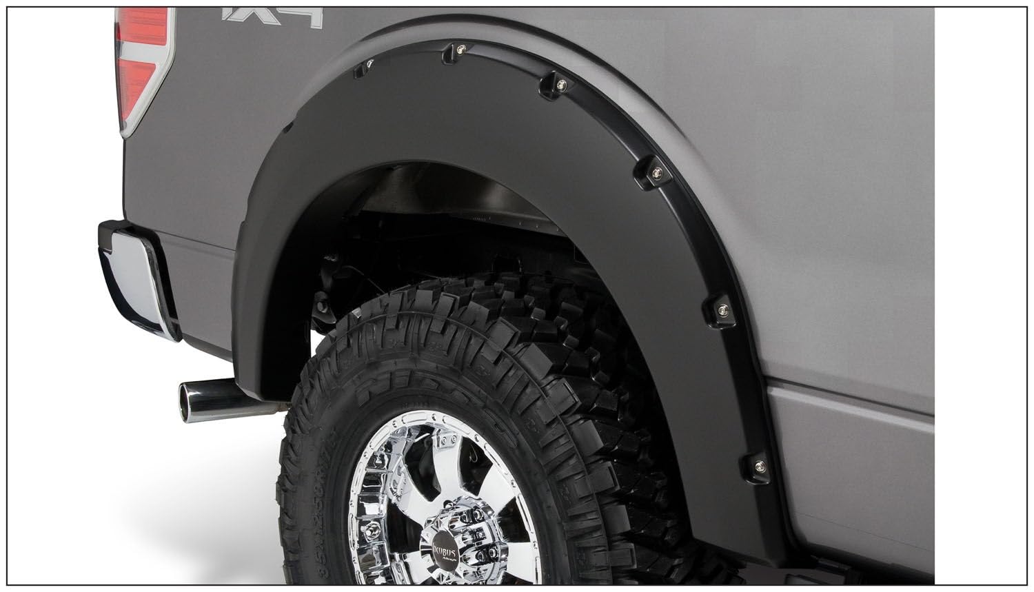 Fender Flares Husky Liners Pocket Style | Fits 2009-2014 Ford F-150, Excludes SVT Raptor Model | Front & Rear, 4-pc Black - 2802929