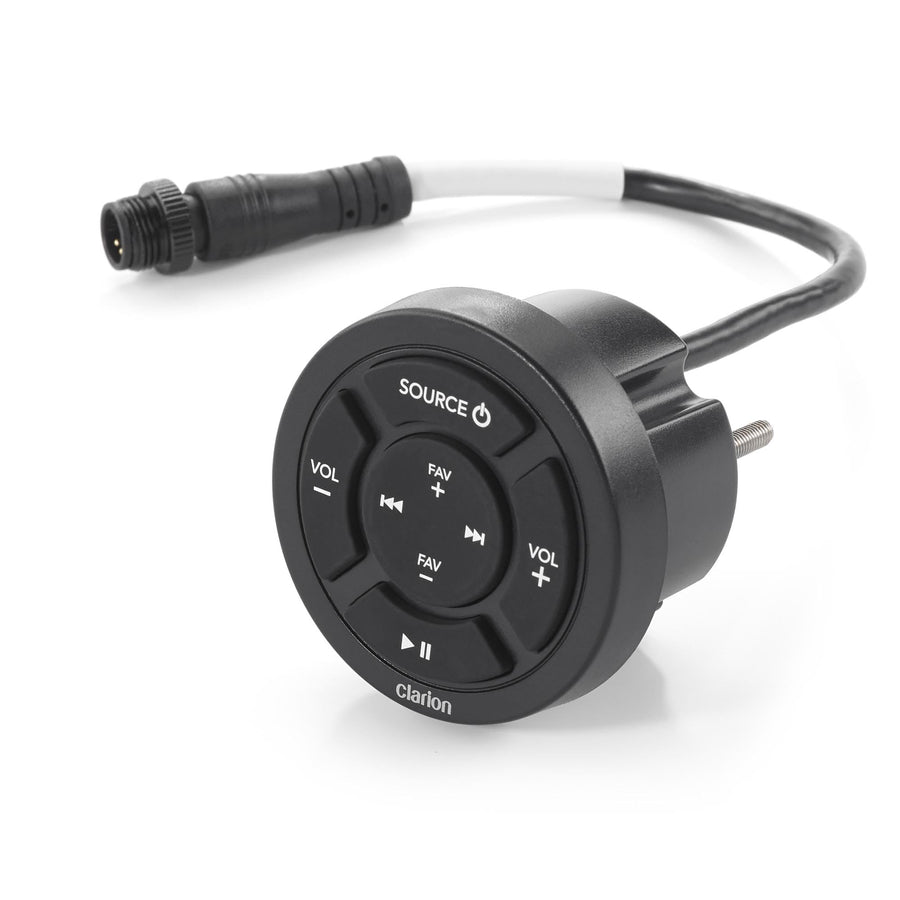 Clarion Wired CMR-10 Marine Remote with Backlit Controls, IP67, Compatible with CMM-20, CMM-30 & CMM-30BB