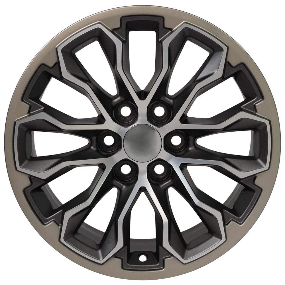 CV54-17080-6120-33MG1 OE Wheels 17" Replica Wheel fits Chevy Colorado ZR2 Mach'd Satin Gunmetal 17x8