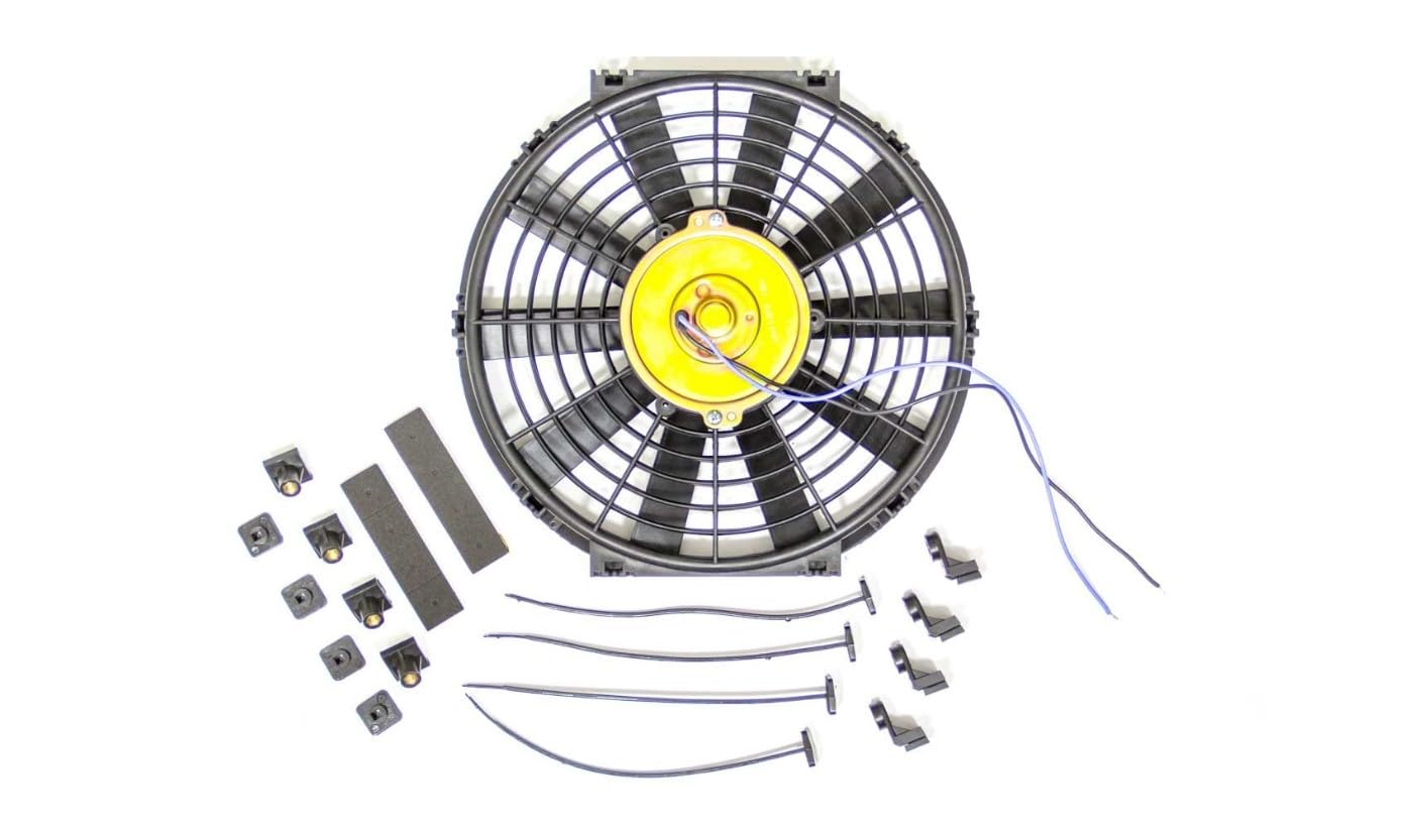 12" Diameter Proform 141-642 7 Amp 1,200 CFM Reversible Electric Fan Kit with Red Chevrolet Bowtie Logo