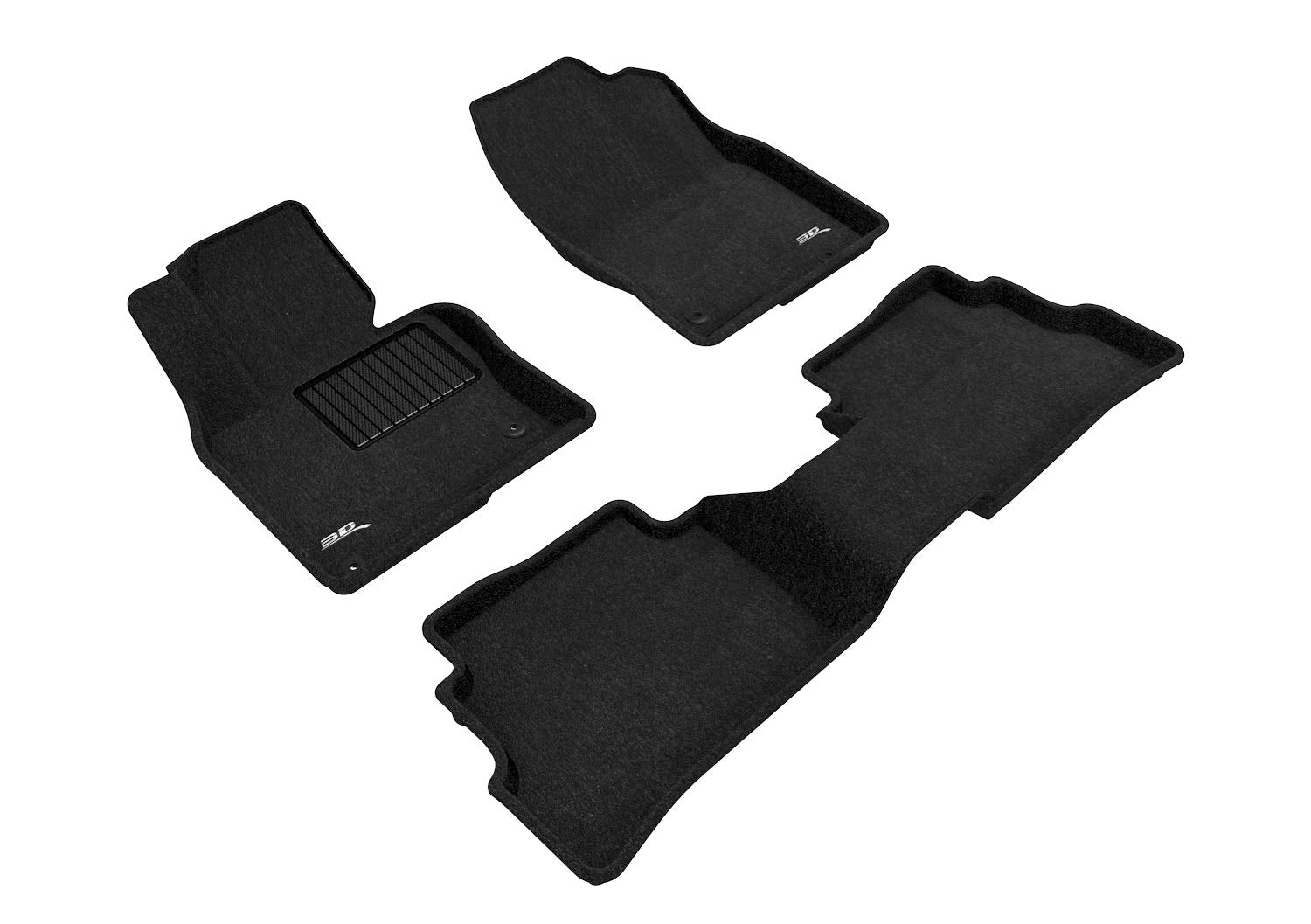 3D MAXpider ELEGANT Custom Fit Floor Mat (BLACK) Compatible with MAZDA CX-5 2017-2023 - Full Set