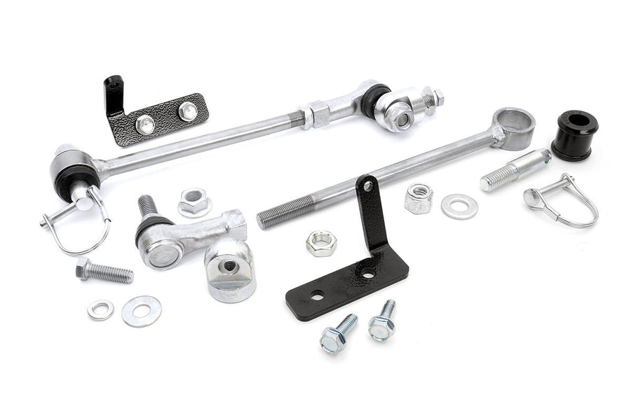 Rough Country Sway Bar Disconnects Front for 84-01 Jeep XJ/ZJ/MJ | 3.5-6" - 1128