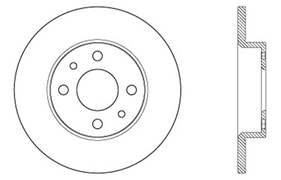 StopTech Sport Drilled/Slotted Brake Rotor 127.04001L (Front and Rear Left), 1 Pack