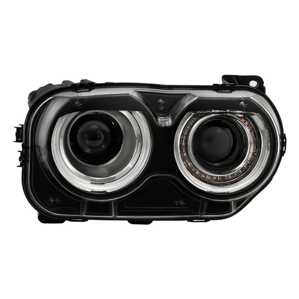 Dodge Challenger 15-20 Spyder (POE) Halogen w/LED DRL Headlight - Low Beam-H1R2(Included) ; High Beam-H1R2(Included) ; Signal-LED - OE Right