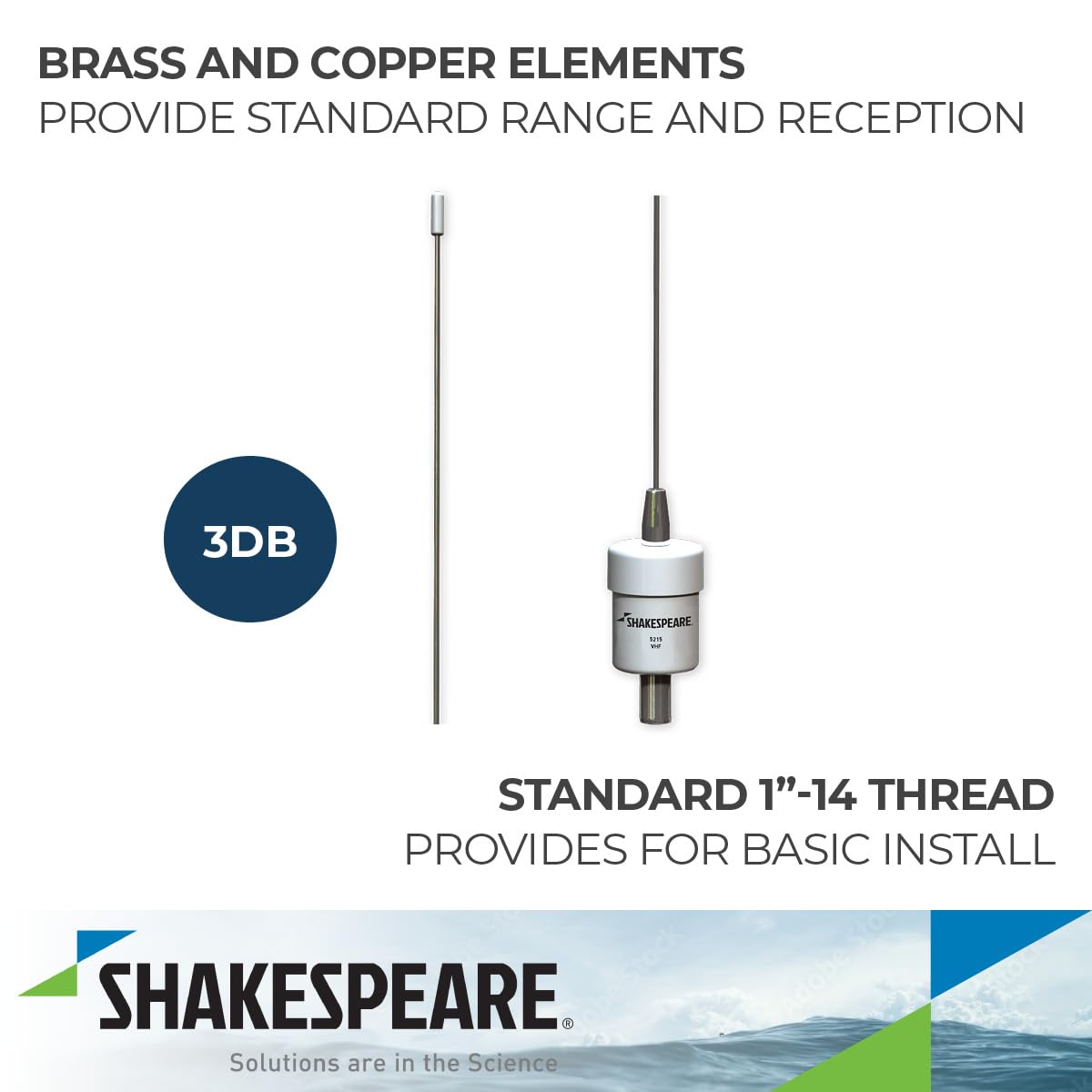 3' Shakespeare Stainless Steel Whip Antenna 5215