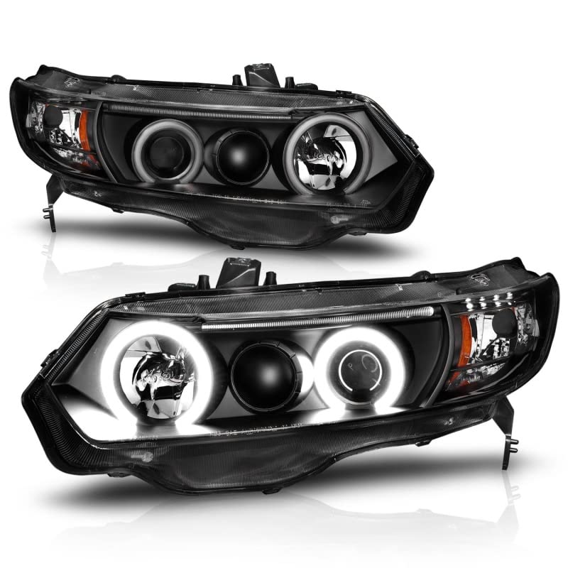 121062 Anzo USA Headlight Assembly Clear Lens Pair CCFL Black