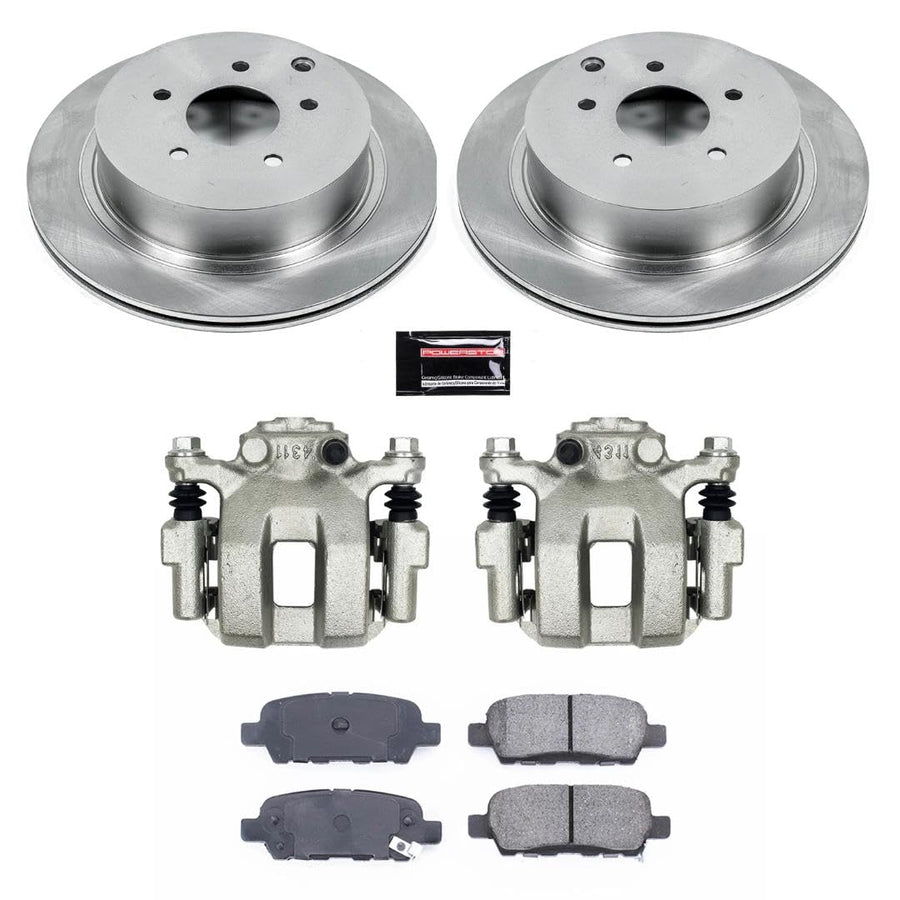Power Stop KCOE2427B Rear Brake Kit Stock Replacement (with Calipers) For INFINITI FX35 2003-2008, INFINITI FX45 2003-2008 [Model Specific]