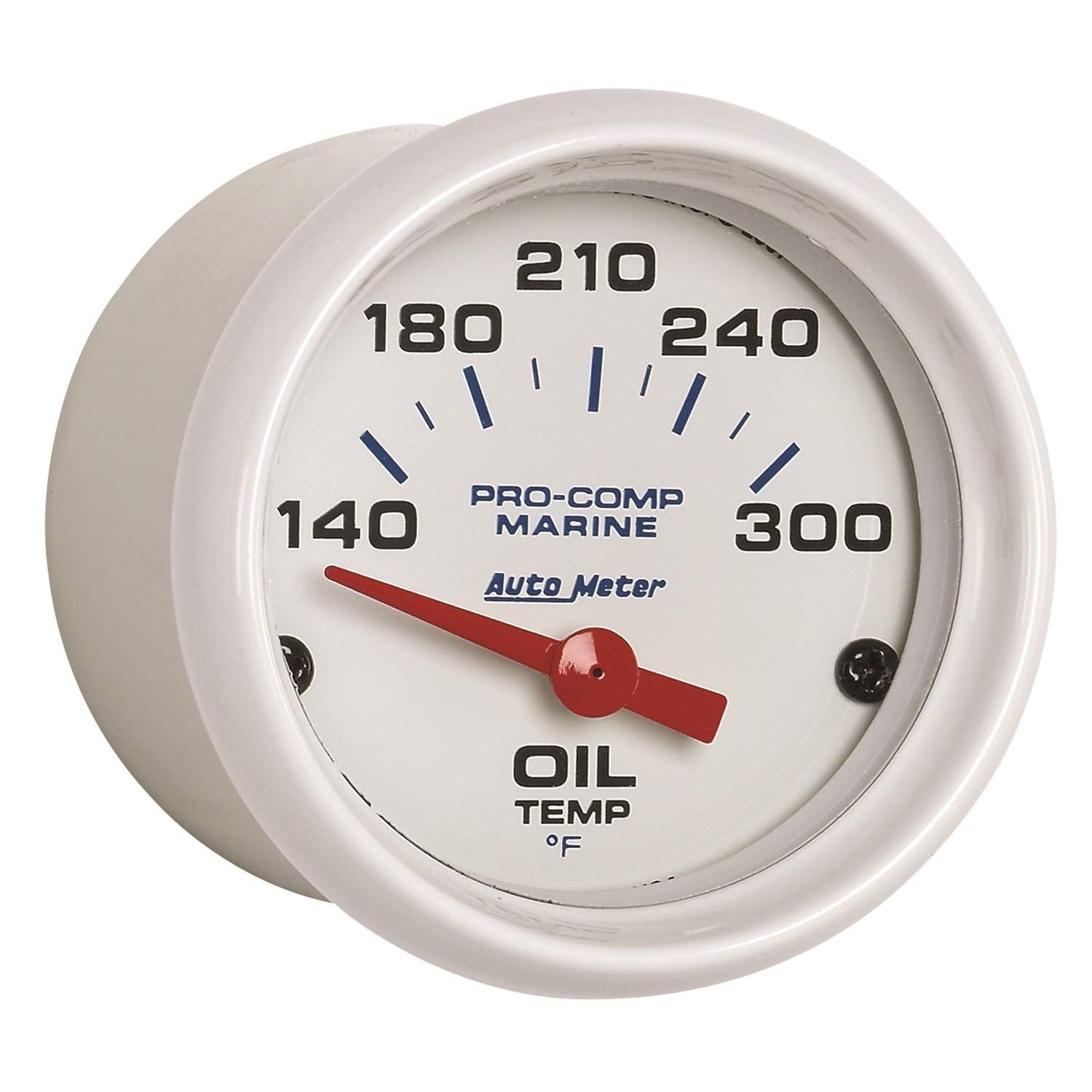 Oil Temp AutoMeter Gauge, 2 1/16", 140-300ºf, Electric, Marine White (200764),Multi