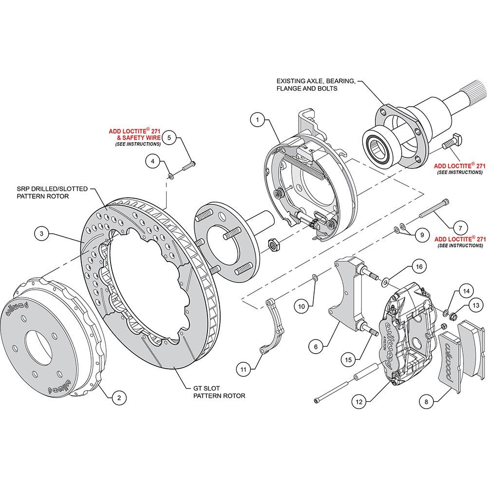 Rear P-Brk Kit,12.88" FNSL4R