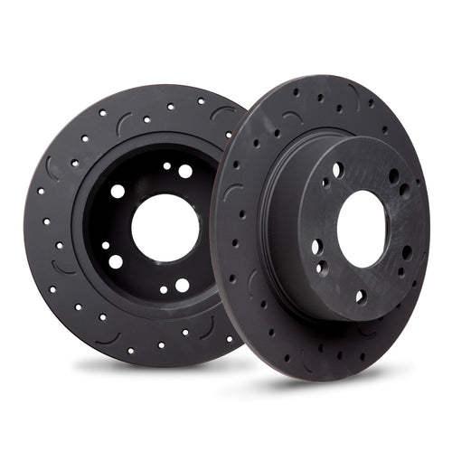 Hawk Performance Talon Cross-Drilled and Slotted Solid Rotor, 10.23 in. Diameter, 1.92 in. Height