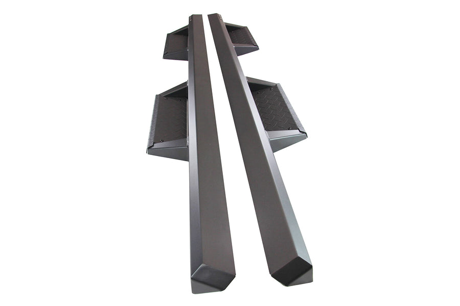 Heavy Duty Black Horse Impact Drop Side Steps Black Compatible with 2021-2024 Ford Bronco-IM-FOBR