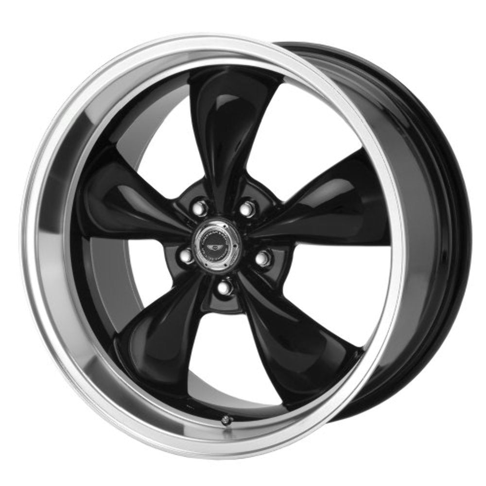 AR105 TORQ THRUST M American Racing 16X7 5X4.5 5.38 35mm GLOSS BLACK MACHINED LIP - AR105M6766B