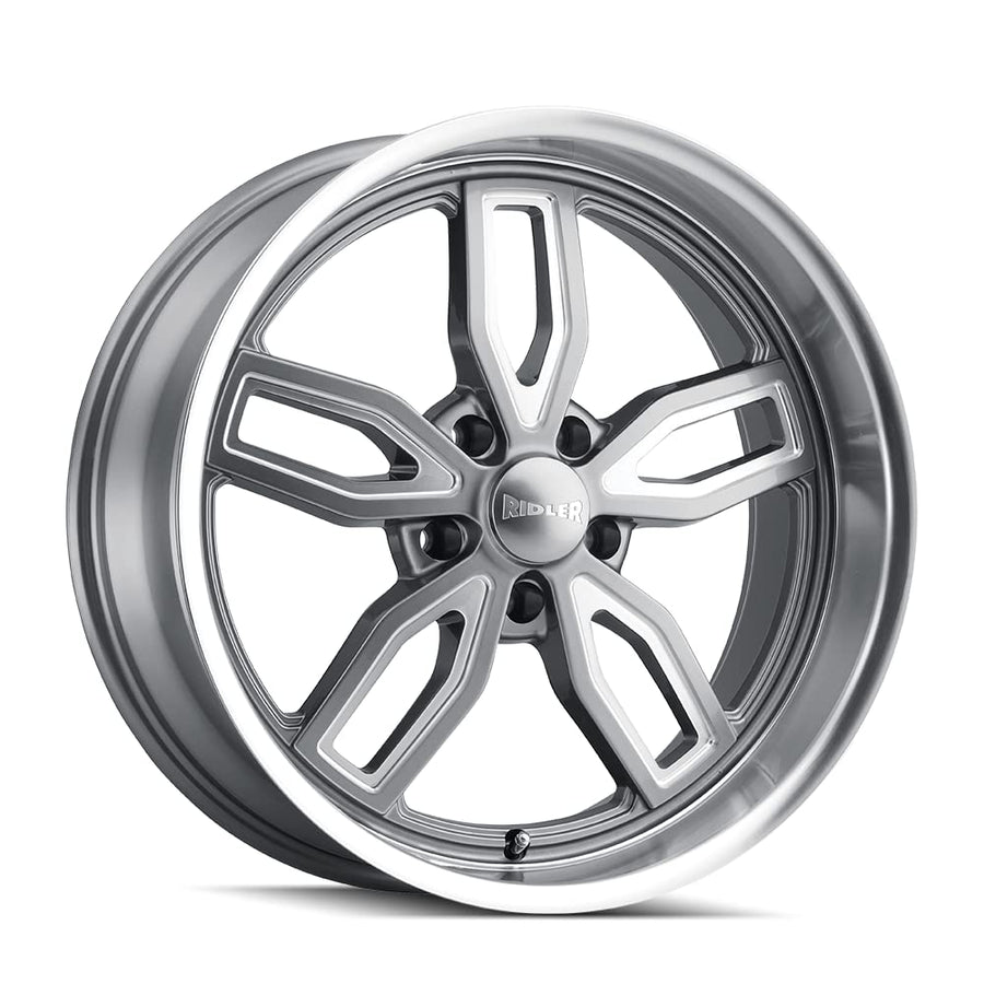 20X10 Ridler Grey W/Milled Spokes & Diamond Lip 5-120.65 0Mm 72.62Mm Wheel (10 x 22. inches /5 x 20 inches, 0 inches Offset)