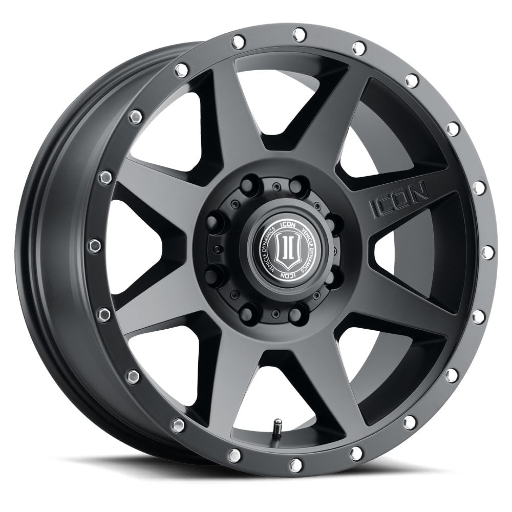 ICON Alloys Rebound, 20 x 9/8 x 6.5, Satin Black, 12mm Offset, 5.5" BS, 1820908055SB