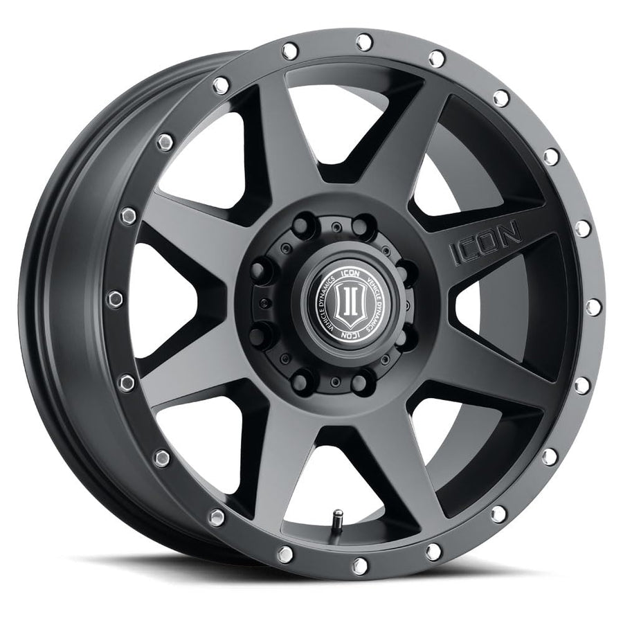 ICON Alloys Rebound, 20 x 9/8 x 6.5, Satin Black, 12mm Offset, 5.5" BS, 1820908055SB