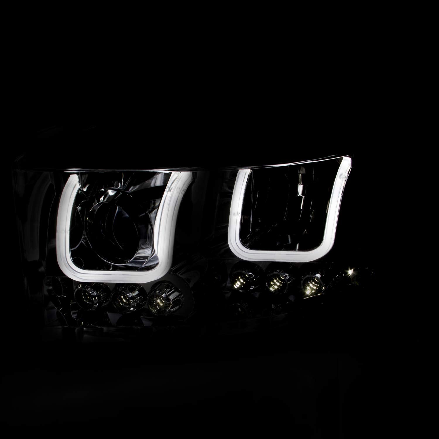 DODGE RAM 1500 06-08 / RAM 2500/3500 06-09 PROJECTOR HEADLIGHTS U-BAR CHROME CLEAR Anzo USA