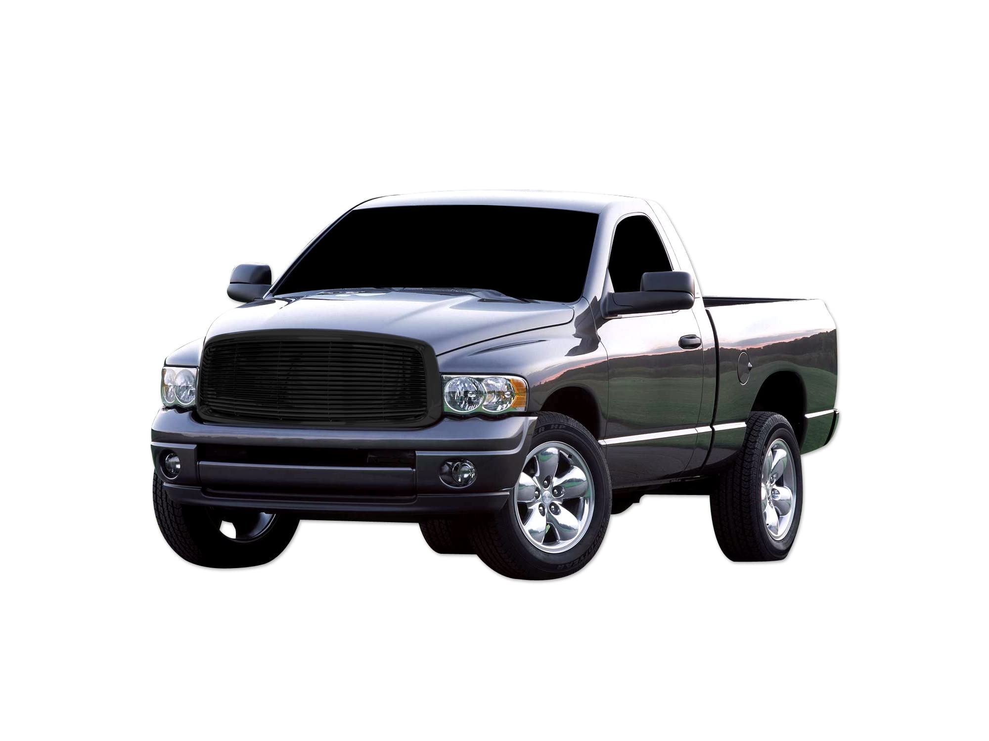 7147812 Armordillo USA Horizontal Front Hood Grille - Gloss Black Fits 2002-2005 Dodge Ram 1500