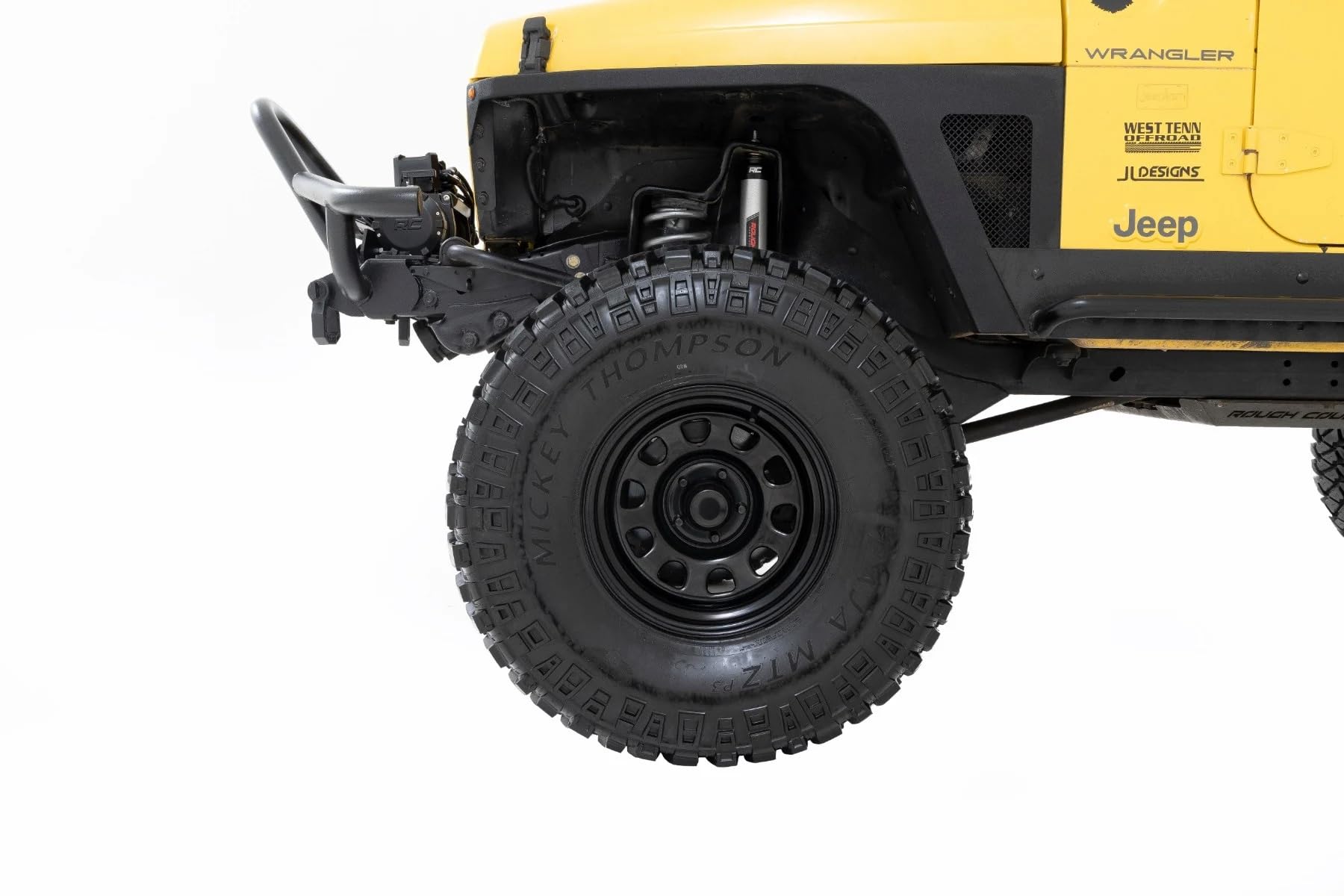 Rough Country Steel Black Wheel - 17x9, 6x135mm Bolt Pattern, +0mm Offset, Black Finish for Jeeps, Truck, SUV, Off-Road