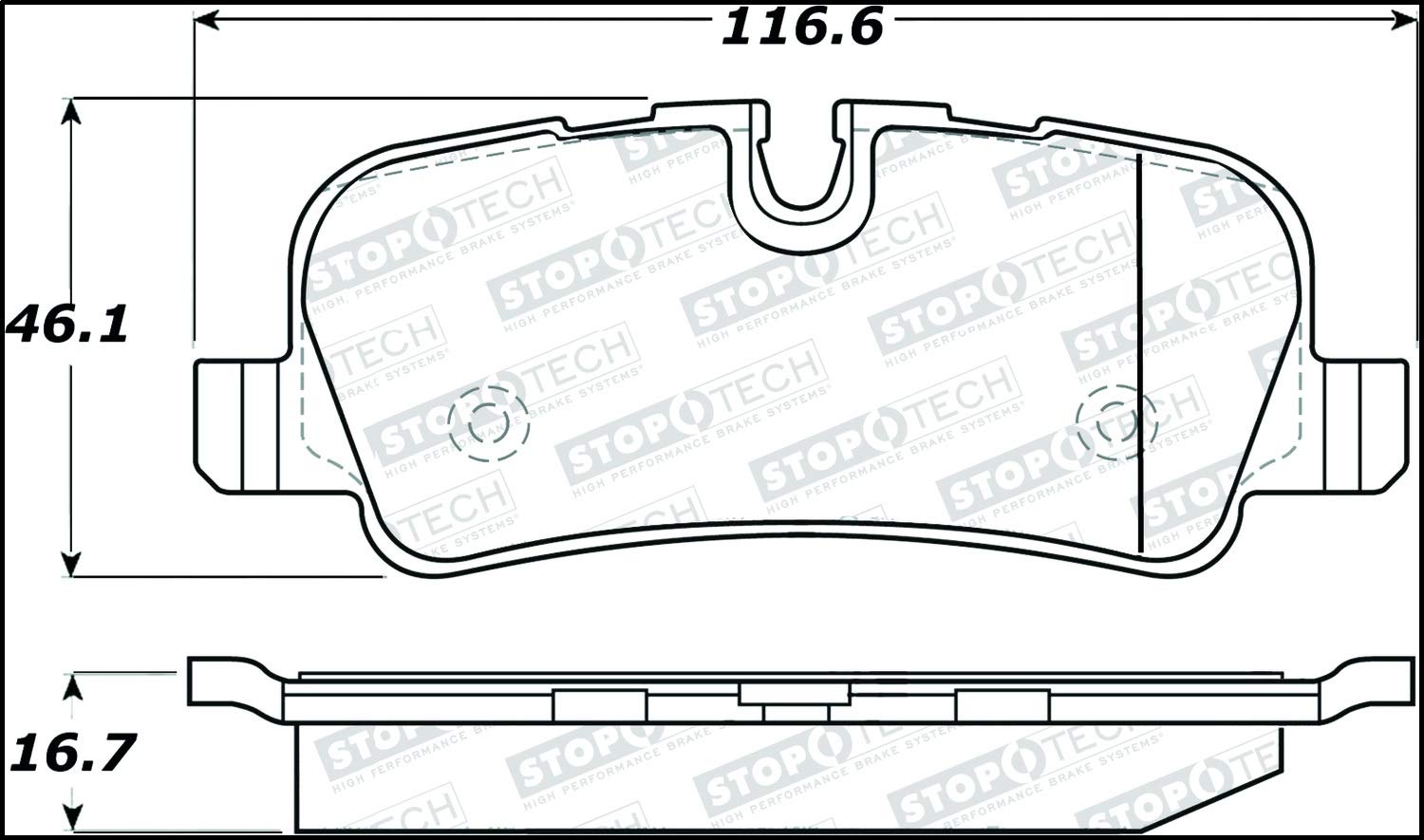 Rear StopTech 308.10990 Brake Pads with Shims; Street