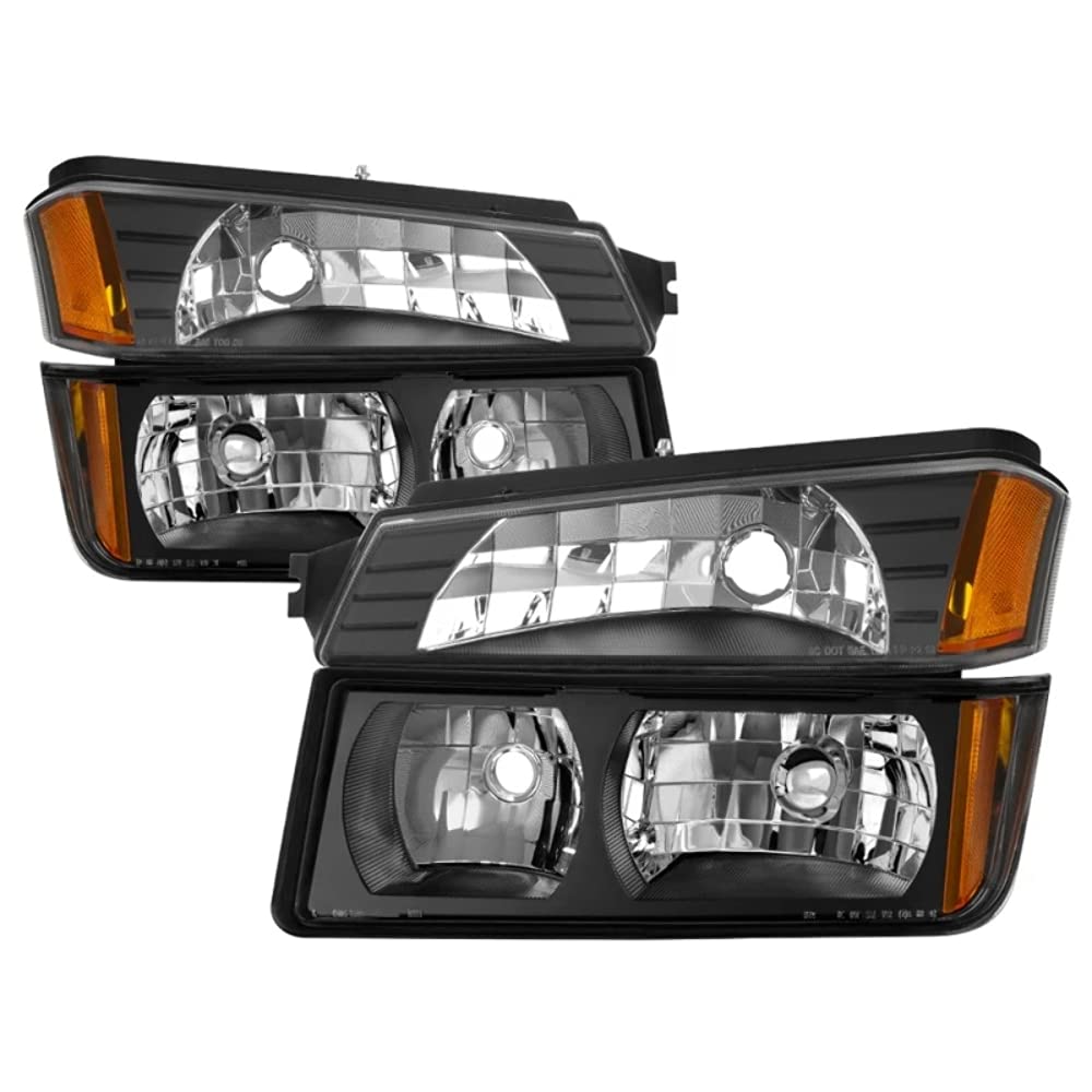 OEM headlights for Chevy Avalanche with Body Cladding only 2002-2006 With Bumper Light -OEM style