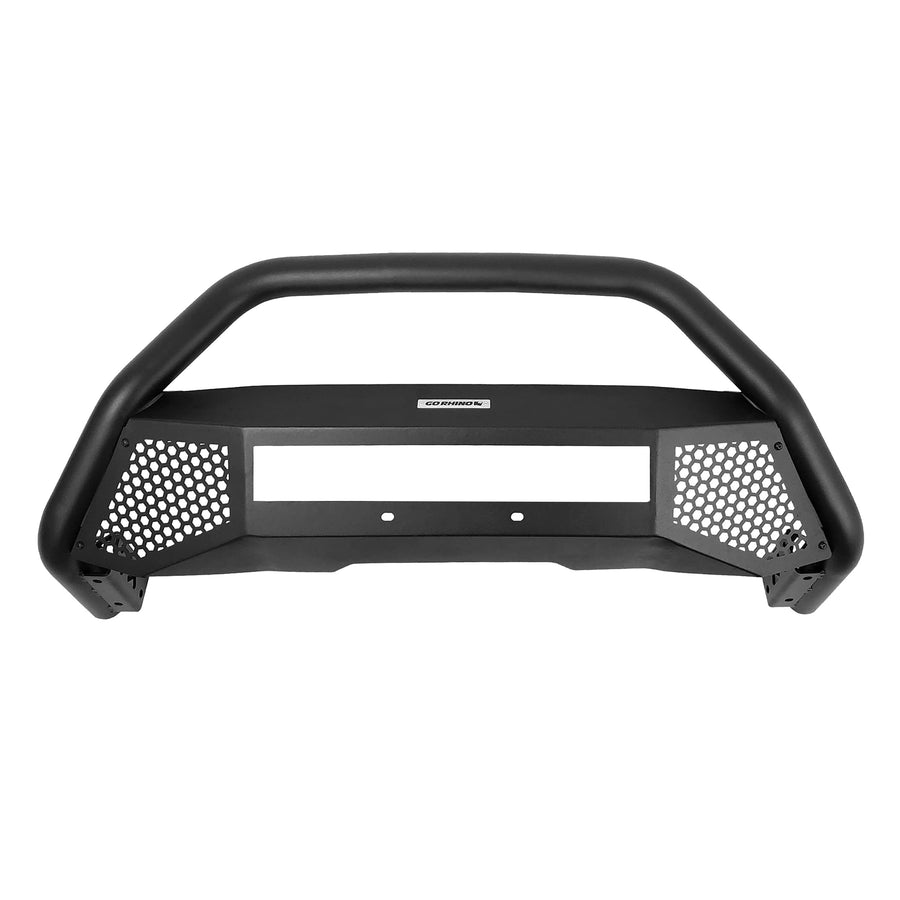 Go Rhino RC4 Bull Bar w/ 20" Single Row LED Light Bar Hole & Mounting Brackets | Mild Steel, Textured Black | 548860T | Fits 2015 - 2024 Ford F-150 (Excludes Active Park Assist and Raptor)