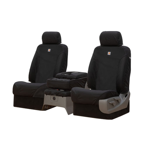 Covercraft Super Dux Carhartt SeatSaver Custom Seat Covers | SSC3492COBK | 1st Row 40/20/40 Bench Seat | Compatible with Select Chevrolet Silverado/GMC Sierra 1500/2500/3500 Models | Black