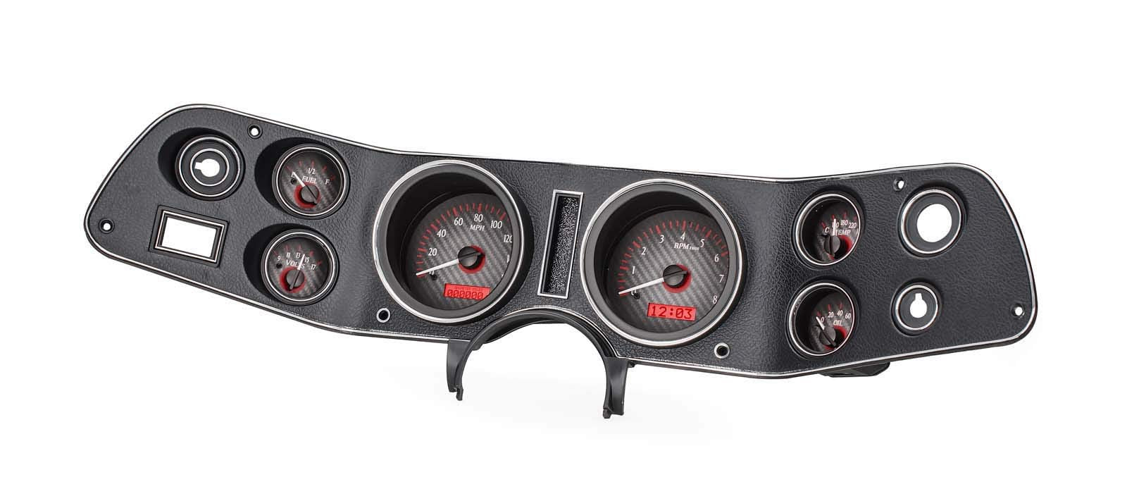 Chevy Camaro 1970-81 VHX System, Carbon Fiber Face - Red Display