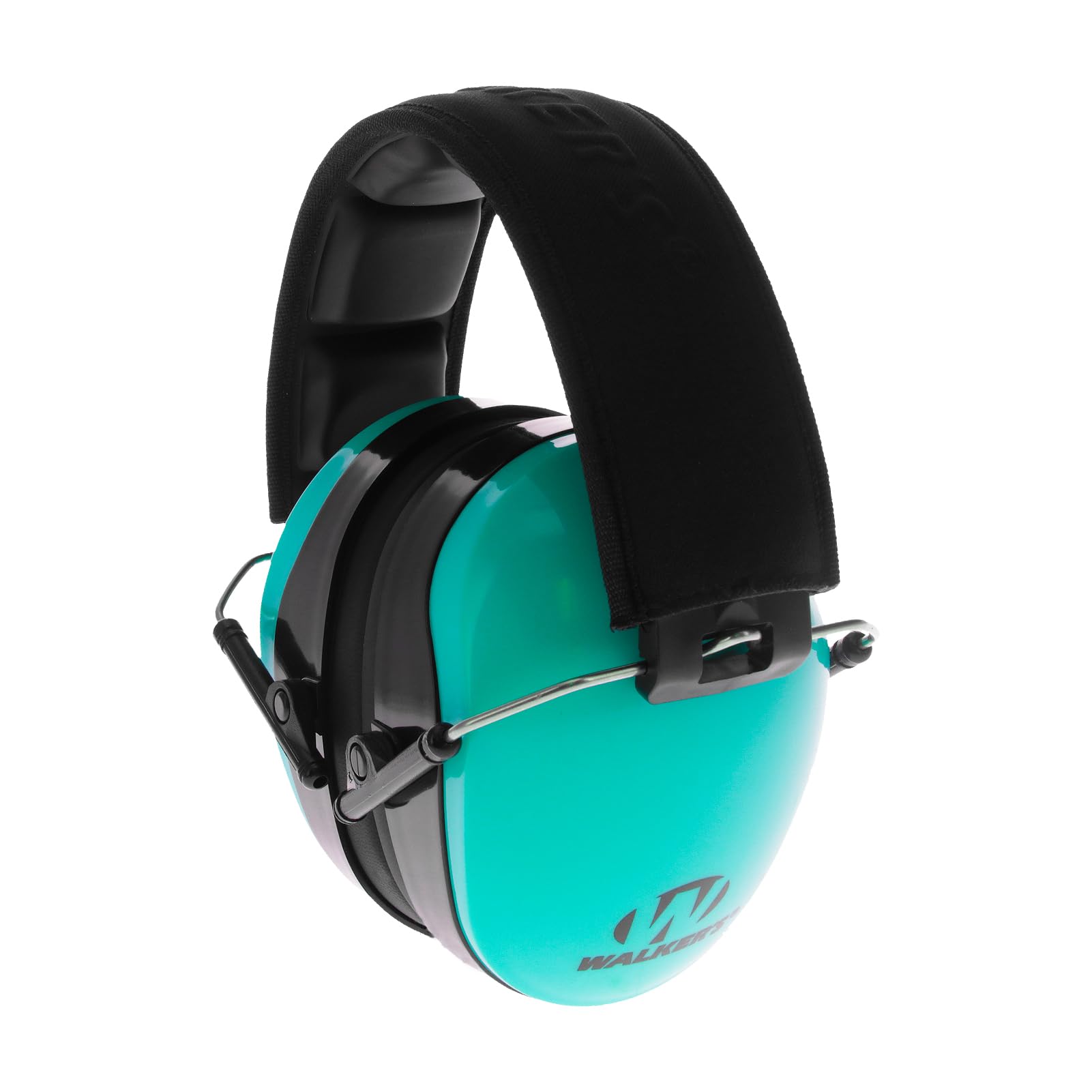 Walker's Passive Dual Colored Muff - Compact Folding Lightweight 26dB NRR Hunting Gun Range Shooting Hearing Protection Muff w/Padded Headband & PVC Earpads, Aqua Blue