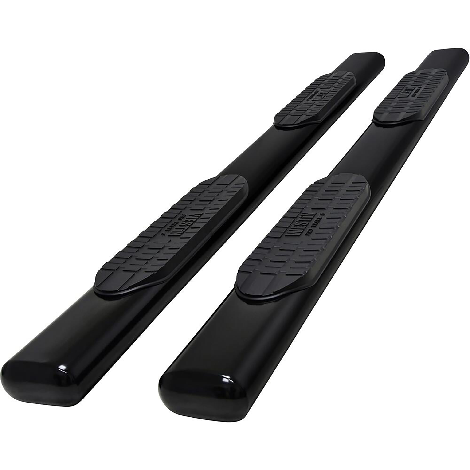 Pro Traxx 6 Oval Nerf Step Bars Westin fits 2019-2025 Silverado Sierra 1500 2500 3500 Crew Cab (Exc 2019 LD Limited) Black Pair