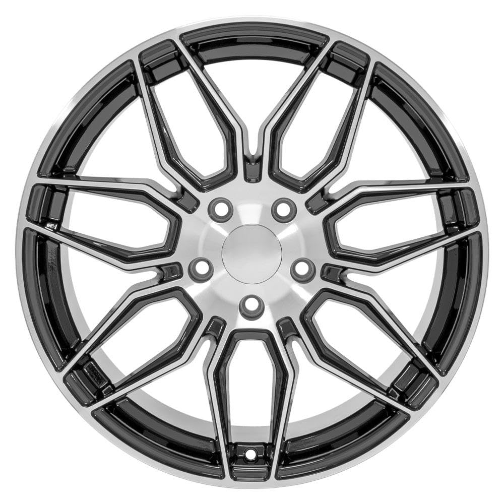 19 Inch OE Wheels CV03C Rim Fits Corvette C8 Z06 Style 5x120.65 19x10 Gloss Gunmetal Machined - Hollander 95580 (1)