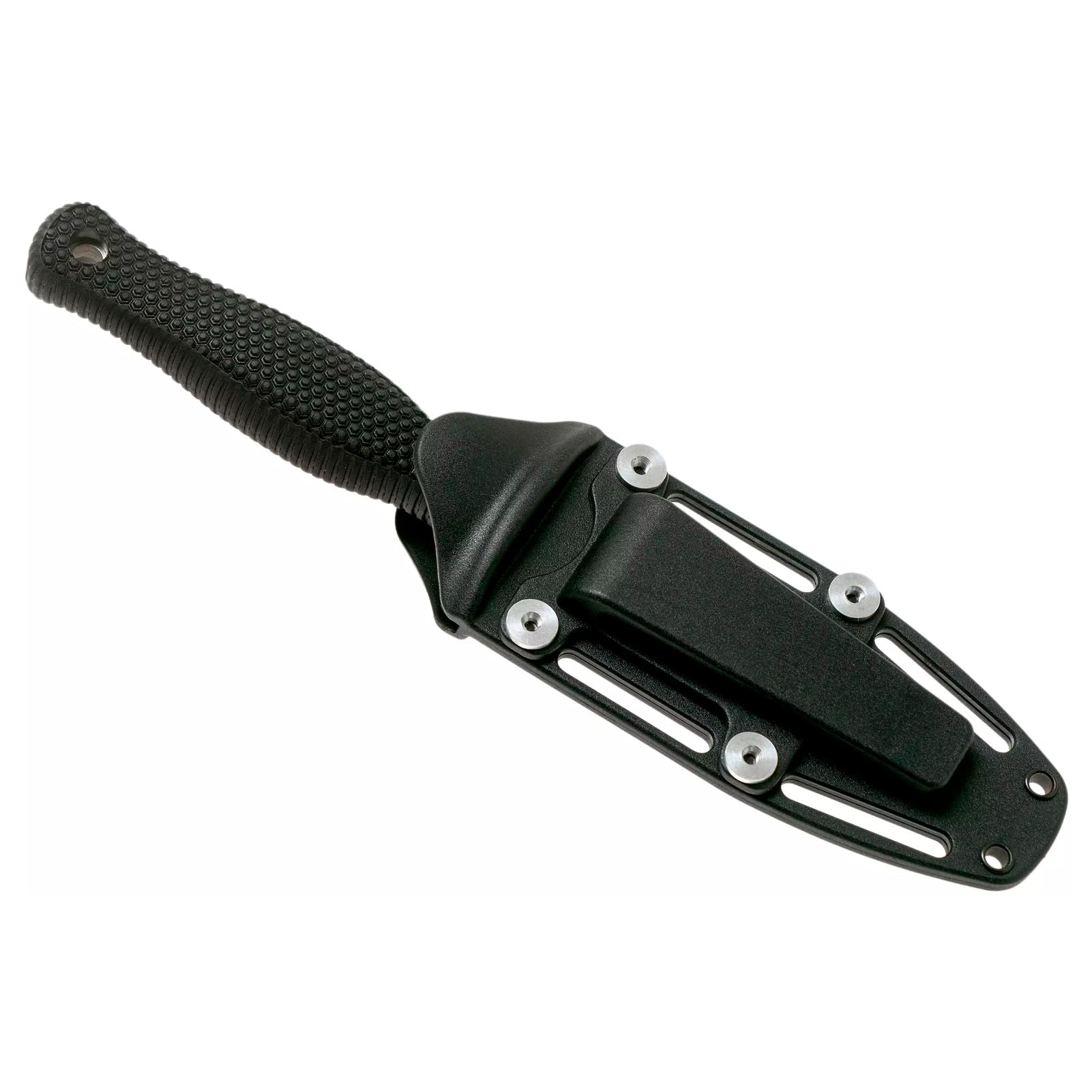 Cold Steel 3-3/8" Counter TAC II Japanese AUS8A w/Stonewash Finish Spear Point Fixed Blade Multi-Purpose Tactical Game Hunting Boot Knife, Kray-Ex Handle, Weather-Resistant Secure-Ex Sheath
