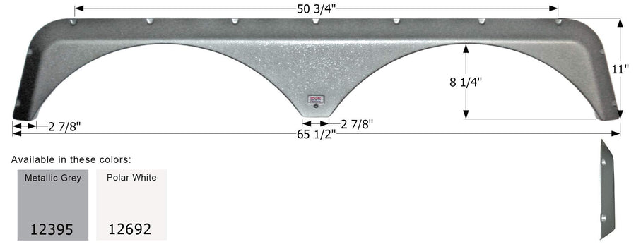 Fender Skirt ICON, Tandem, Jayco, FS2395, Metallic Grey