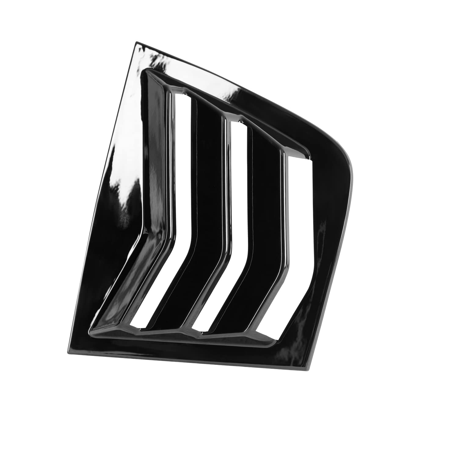 Quarter 3-Vent Style Glossy Black Side Window Louvers Cover Compatible with Dodge Charger Spec-D Tuning 2011-2021