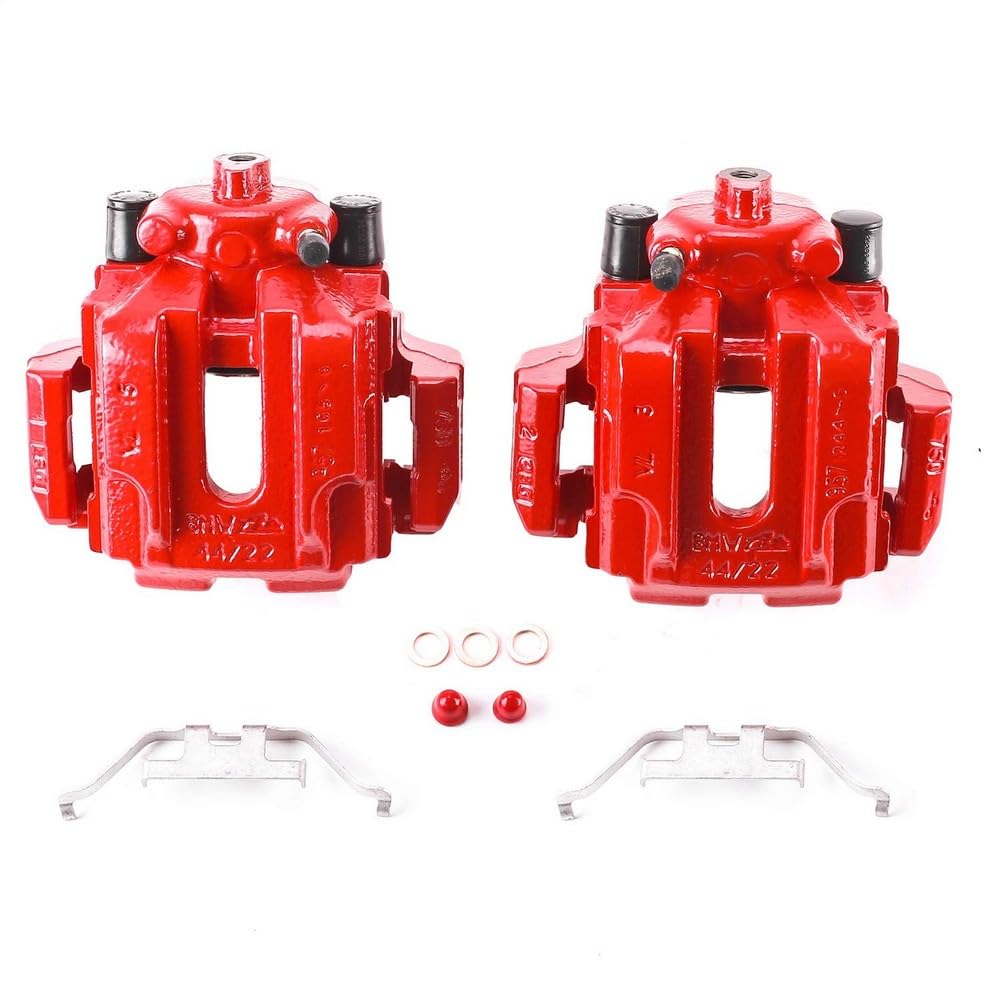 Power Stop Rear S3328 Pair of Powder Coated High-Temp Red Calipers For BMW 33, BMW 3, BMW 33, BMW 335d, BMW 335i, BMW 335i xDrive, BMW 335is, BMW 335xi, BMW X1 [Model Specific]