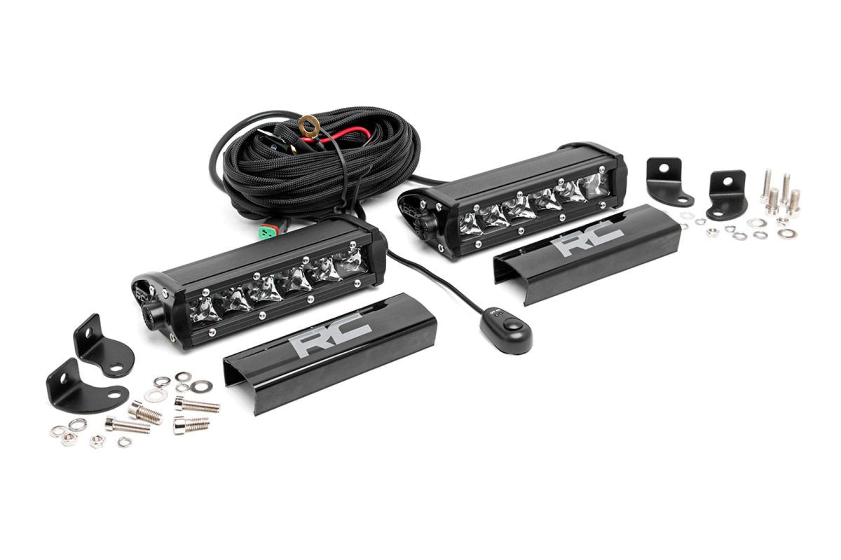 6" Rough Country Chrome Series CREE LED IP67 Waterproof Light Bar | Pair - 70706
