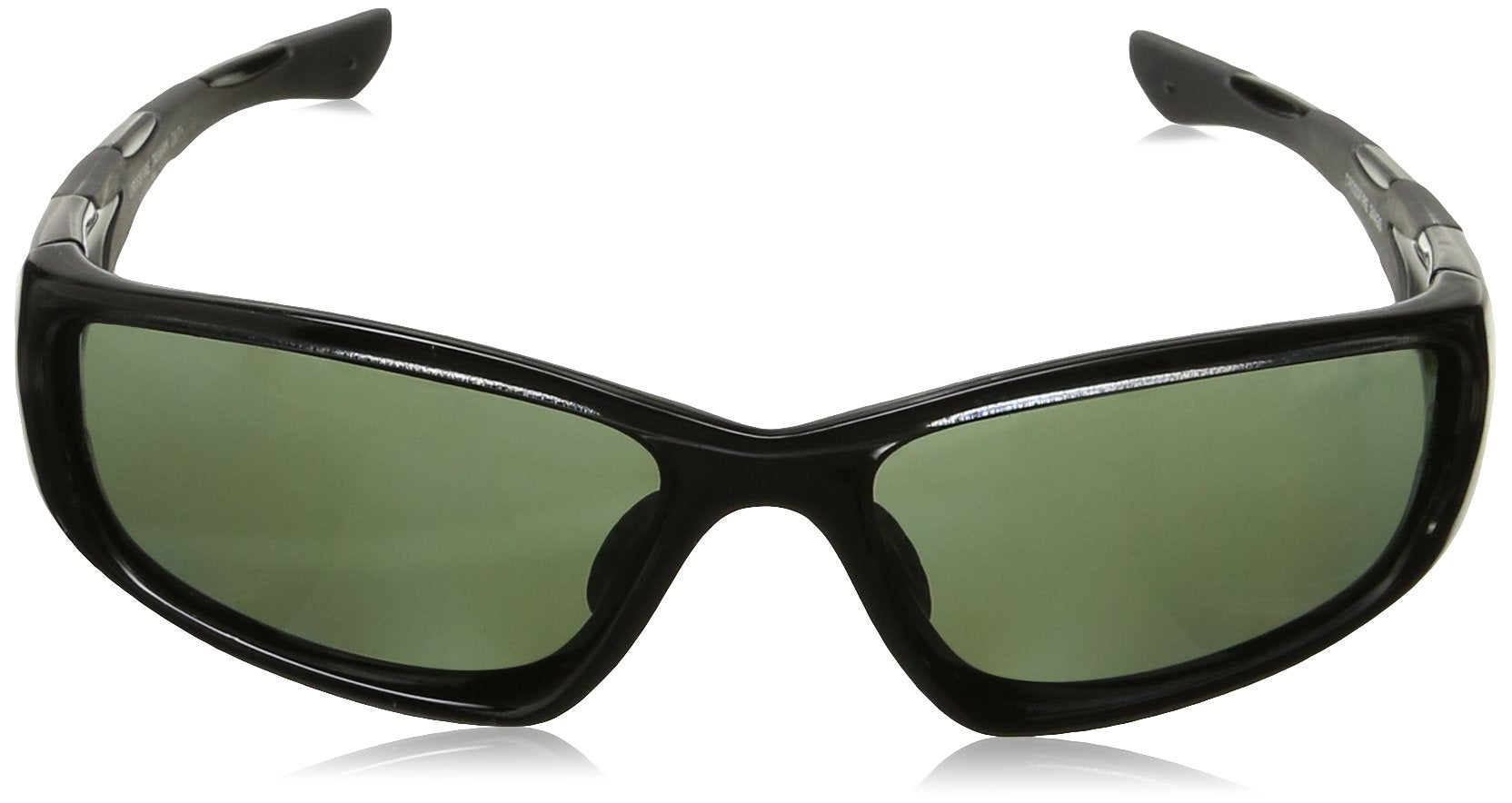 MP7 Crossfire Eyewear 24426 Full Frame Polarized Safety Glasses with Blue Green Polarized Lens and Black Frame