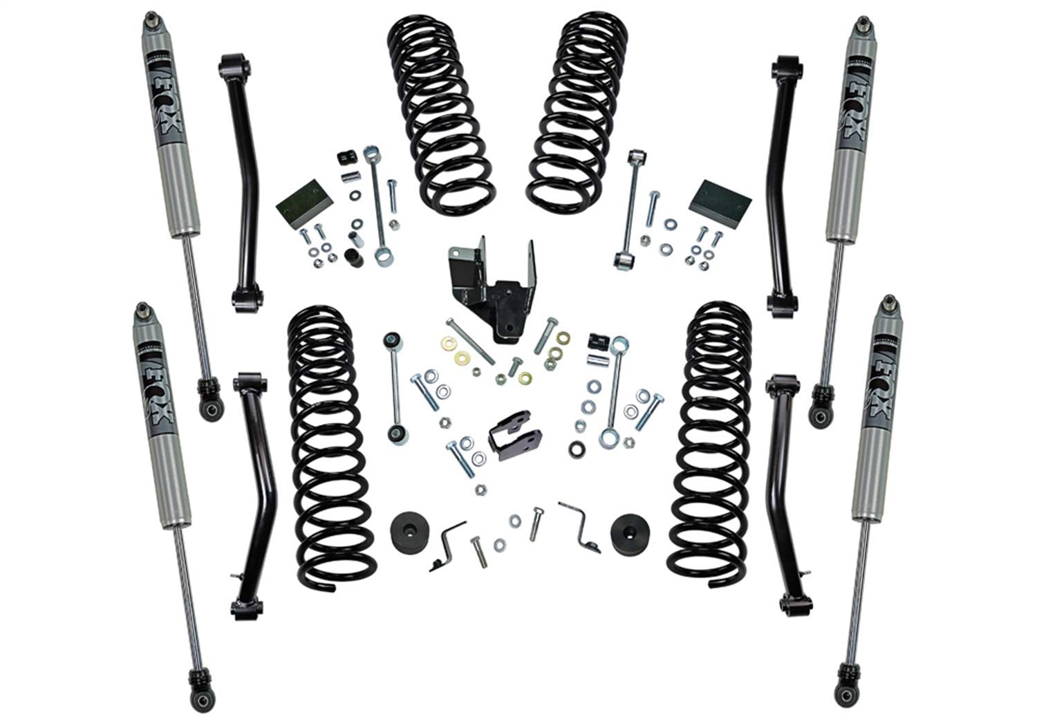 SUPERLIFT SUSPENSION RealTruck 4" Lift Kit for Jeep Wrangler JL | Complete Lift Kit with Front & Rear Fox 2.0 Series Shocks and Lower Link Arms | K186F | Fits 2018-2023 Jeep Wrangler JL 2 Door